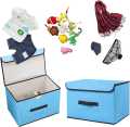 Home Fabric Folding Storage Storage Box With Lid Dustproof Portable Box Clothing Sundries Multifunctional Storage Box. 
