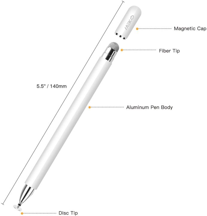 Stylus%20Pencil%20for%20%C3%ADP%C3%A1d%20,%20M%C3%8BKO%202%20in%201%20Magnetic%20Disc%20Stylus%20Touch%20Screen%20Pens%20for%20%C3%81ppl%C3%A9%20%C3%ADPh%C3%B6ne/%C3%ADp%C3%A1d%20pr%C3%B6/Mini/A%C3%AFr/Android/Micr%C3%B2soft/Surface%20and%20Other%20Touch%20Screens%20Bundle%20with%205%20Replacement%20Tips-White%20-%20Image%202
