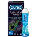 Durex Condoms Extended Pleasure 12 Pcs + Durex Play Tingle Lube 50ml. 