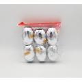 SILVER RIBBON EGGS FOR BALLOONS ( PACK OF 6 RIBBON ). 