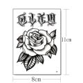 men tattoo small magic vampire tattoo hand rose tattoo face mouth waterproof temporary tatoo for boys body art stickers black. 