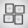 Custom Print Your 4 Images Wall Hanging Glass Photo Frame in Premium Glossy Photo Paper A4 8x12” size for Home Decor, Wall Decor and Decoration Accessories. 