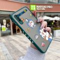 dienya For OPPO A8 Case Creative Frosted Transparent Hard Phone Case Square Edge Pattern Silicone Casing Cartoon Doraemon Full Back Cover Camera Shockproof Protection Softcase. 