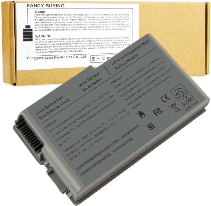 Latitude D600 New Laptop Battery for Dell Latitude D505 D610 D520 D500 D510 D530 / 600M, fits P/N C1295 6Y270 3R305-