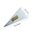 CLEAR CONE SHAPE CANDY BAGS - POPCORN BAGS - WEDDING BAGS - FLOWER BAGS - CONE SHAPE BAGS - PACK OF 25. 