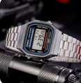 High Quality Vintage Silver Classic Digital  Cassio Wrist Watch For Couple. 