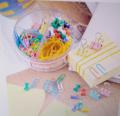 Desk Accessories Set Paper Clip Push Pin Binder Clip Rubber Band per PS tube. 