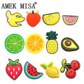 Lovely Fruit Style Croc Shoe Charms Banana/Pineapple/Peach/Strawberry Shoe Decoration Shoe Accessories for jibz Kids Party Gifts. 