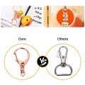 50 Pcs Rose Gold Keychain, Spring Snap Key Ring with Chain and Jump Rings, DIY Key Chain Parts for Craft Hang Buckle. 