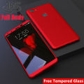 For Vivo V7 1718 5.7 inch Free Tempered Glass 360 Full Coverage Matte Finish Sturdy Hard Acrylic All-around Protection Cell Phone Case. 