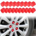 20 Pieces Car Silicon Wheel Hub Nut Covers Set 17MM For All Cars red. 