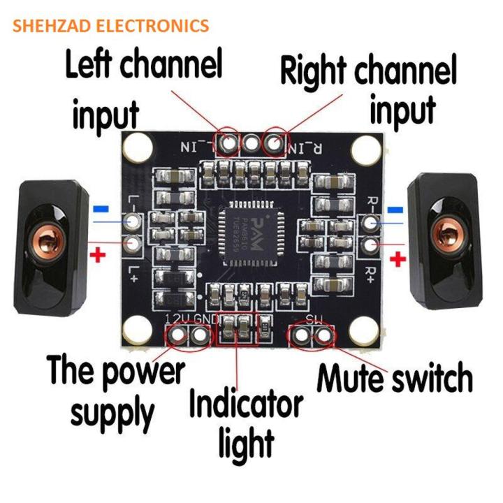 PAM8610 15W + 15W Two Channel Stereo Class D  Amplifier Board for 8 ohm Load