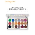 Color Institute 18 Colours Glitter Eyeshade Kit, Blendable Long Lasting Eye Shadow Palettes Neutrals Smoky Multi Reflective Shimmer Glitter Pressed Pearls Eye Shadow Makeup palette Cosmetics.. 