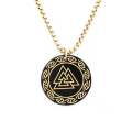 Nordic Vikings Valknut Necklace Fashion Vintage Engraving Stainless Steel Viking Pendant Necklaces For Men Amulet Jewelry Gifts. 