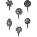 6Pcs Press on Nose pin Without Piercing Nose ring stud gold oxidised Jewellery For Ladies & Girls. 