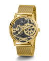 Guess Mens Gold Stainless Steel Case Gold Dial Gold Mesh Stainless Steel Bracelet Watch-GW0538G2. 