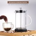 French Press Coffee Maker 1 Liter, Glass Coffee Maker, Hand Press Coffee Mug, Stainless Steel Filter Coffee Press Pot. 