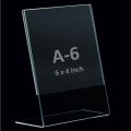 Clear Design Acrylic Table Display Stand 4x6 inch A-6 Sign Stand - Paper Holder and Menu Holder. 