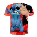 Disney Stitch Lilo Cute Cartoon Fashion Short Sleeve T shirt Boys And Girls Top Children's Clothing Children's Clothing. 