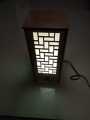 Table Lamp, Wooden Square Laminated MDF, Laser Cut, Home Decor. 