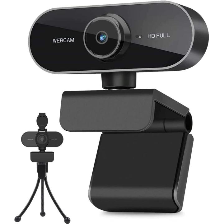 Webcam with Microphone and Tripöd for PC, Desktop, Laptop, Plug