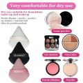 Velvet Triangle Powder Puff Reusable Sponges with Strap for Loose Powder Cosmetic Cream Foundation Wet Dry Makeup. 