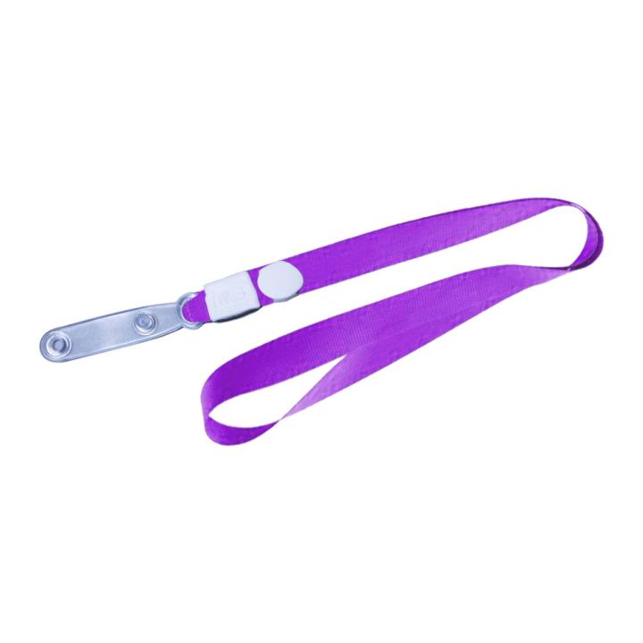 Pack of 100 (Pcs) Peach 220 Silky Neckband Lanyards – Purple, 47mm x 15mm, Clip Length 9mm, Clip Width 55mm – Durable and Lightweight ID Card Straps