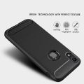 For iPhone XR Brushed Texture Carbon Fiber Shockproof TPU Protective Back Case. 