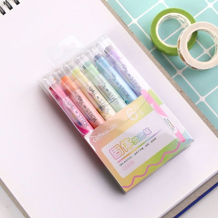 Crayon set day solid jelly highlighter marker creative glitter color pen color marker stationery set