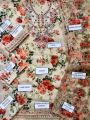 3pc Floral Embroidered Swiss Lawn Suit with Organza Dupatta - Elegant Design. 