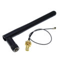 2.4GHz 3dBi WiFi 2.4G Aerial Antenna,SMA-KY,Male Wireless Router + 17cm PCI U.FL IPX to SMA-KY, ESP8266 ESP32 Male Pigtail Cable. 
