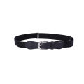 Kids Elastic Adjustable Belts, Stretch Belts for Boys and Girls with Leather Closure - Black. 