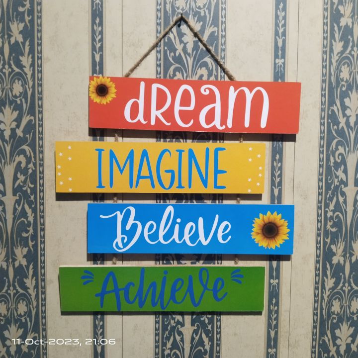 Wall hanging Quotes for wall Decoration, 1 PC, 4 PC & 5 PC Motivational Quotations