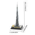 Odeez The Burj Khalifa Tower Dubai Construction Building Blocks Model 555 Pieces. 