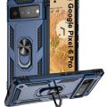 Google Pixel 6 Pro Luxury Shock-Proof Armor Case Magnetic Car Ring Stand Cover Pixel 6 Pro. 