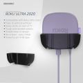 Brainwavz Roku Ultra 2020 Mount with VHB Tape, Screwless, No Tools, Wall & TV Holder, Easy to Install, Black. 