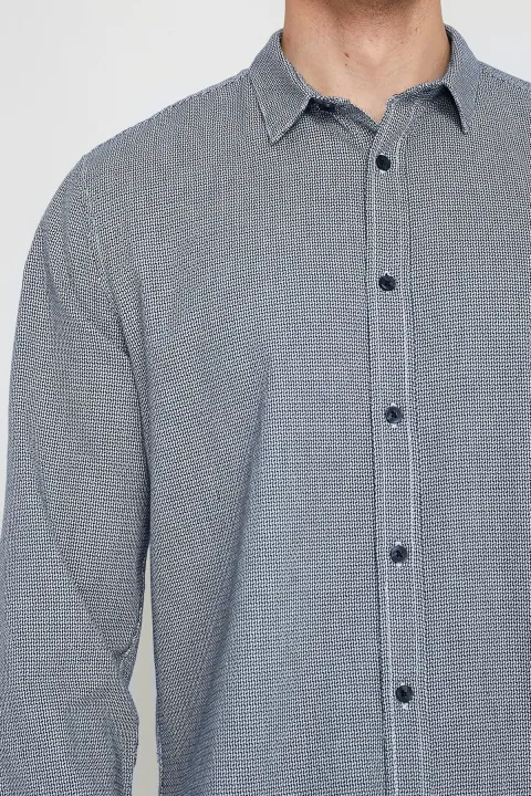 Koton%20Men's%20Navy%20Blue%20Button%20Detailed%20Shirt%209KAM64336OW%20-%20Image%206