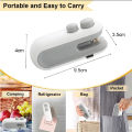 Portable Sealing Machine 2 in 1 Rechargeable Mini Sealer Machine | Mini Sealing Machine 2 in 1 USB Rechargeable Portable Sealing Machine with Cutter | Portable Heat Sealer for Food Storage, Snacks & Chips Bags. 