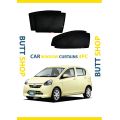 DAIHATSU MIRA 12 SUN SHADE / WINDOW CURTAINS (DARK) BLACK 4PCS. 
