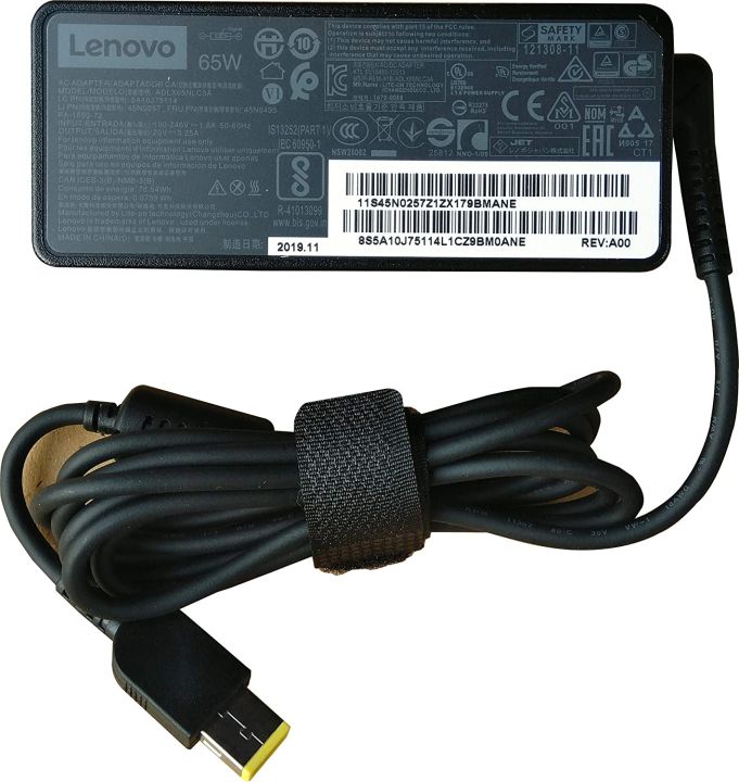 Lenovo Square Pin Laptop Charger 20v 3.25a 65w (USB)