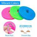 Rauf Traders 1 Pcs 5 Meter Plastic Windproof and anti-slip clothesline non slip clothes hanging rope with hooks. 