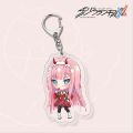 Japan Anime DARLING In The FRANXX Keychain 02 ZERO TWO Cosplay Cute Pendant Men Women Key Chain Car Bag Jewelry Accessories Gift. 