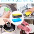 2 in 1 Soap Pump Dispenser With Sponge Holder for Kitchen Cleaning Sponge Rack Soap Dispenser and Sponge Caddy Soap Pump Dispenser With Sponge Holder Kitchen Sink Liquid Soap Dispensers| 24-7 STORE. 