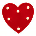 RED HEART LED LIGHT - HEART SHAPE FAIRY LIGHT - RED LIGHT TABLE LAMP. 