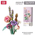 Lego Girl Series Building Blocks Bouquet Assembled Toy Flower Lily Rose Gift Compatible Toys. 