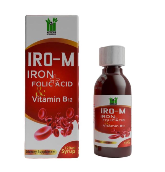 IRO-M SYRUP (Iron + Folic Acid & Vitamin B12) 120ml