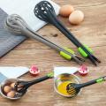 3 In 1 Multifunctional Egg Beater Nylon Food Tongs Manual Egg Whisk Pasta Spaghetti Spoon Kitchen Utensils Hand Mixer Food Clip. 