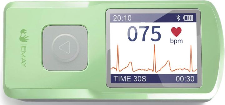 EMAY Portable ECG Monitor | Record ECG and Heart Rate | Compatible with Smartphone and PC