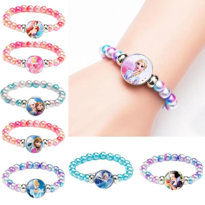 1pc Disney Princess Bracelet Kids Cute Frozen Elsa Bracelet Shiny Baby Cute Jewelry