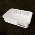 2 Pcs Storage Basket with Transparent Lid. 